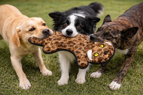 5 Pack Ultra Tough No Stuffing Squeaky Dog Toys for Large Dogs No Mess Interactive Durable Plush Chew Toy Indestructible Dog 6 Layers (5 Pack Strong Plushy Animal Pattern / Small to Medium)