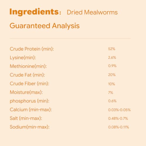 22lb Dried Mealworms for Chickens Duck High Protein Birds Treat (22 Pound (Pack of 1))