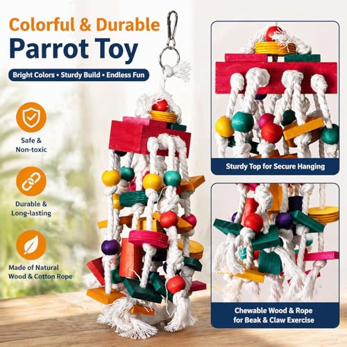 Large Parrot Cage Toy (Colorful1)
