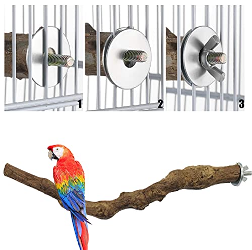 4PCS Bird Perch Natural Grape Stick Bird Standing Stick Grapevine (4PCS Natural Grape Stick)