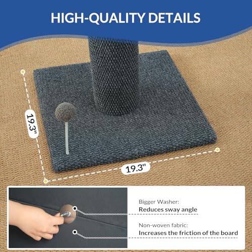 41" Cat Scratching Post (Gray / Replaceable Carpet)