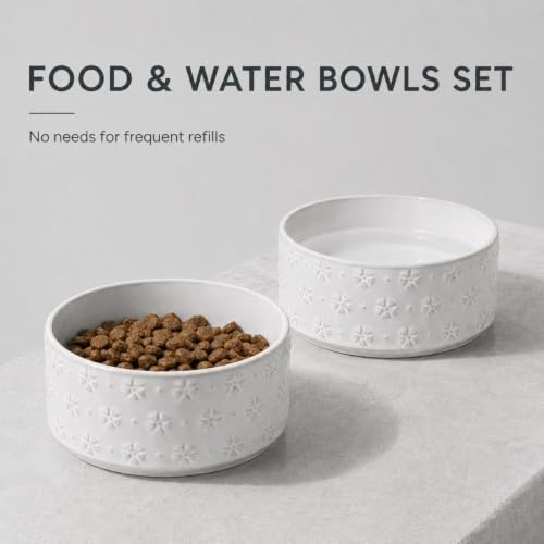 Dog Bowls Ceramic (1 Bowl-Arctic White / 5CUPS)