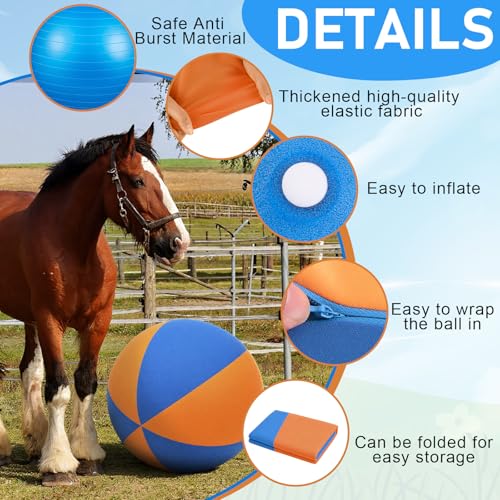 Giant 40 Inch Herding Balls with Ball Cover (Blue,Orange / 40 Inch / Cute)