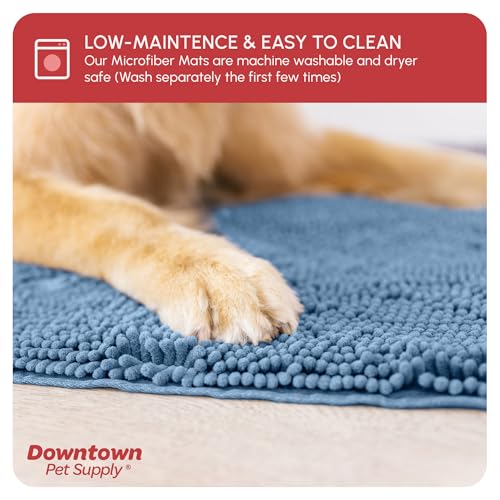 Dog Mud Mat 36" x 26" Faded Denim (36" x 26" / Faded Denim)