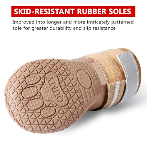 Dog Shoes for Hot Pavement (Size 1: 1.8''x2.3''(W*L) (Pack of 4))