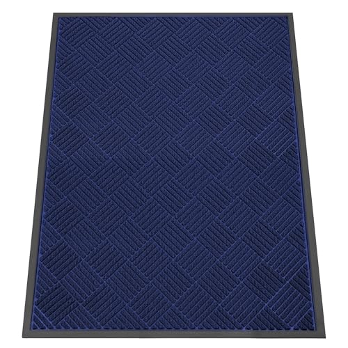 Indoor Outdoor Door Mat (Blue Diamond / 3' x 4' (Rectangular))