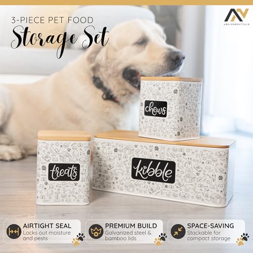 3 Piece Pet Food Storage Container Set