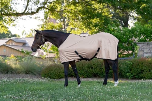 Miller's Standard Neck Fly Sheet for Horses (Rose/Beige / 81)