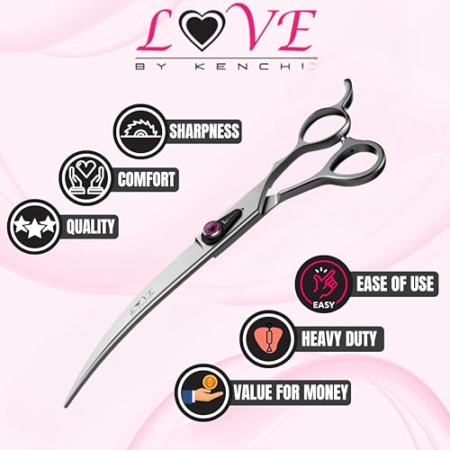 Love Dog Grooming Shears (8.0" Curved)
