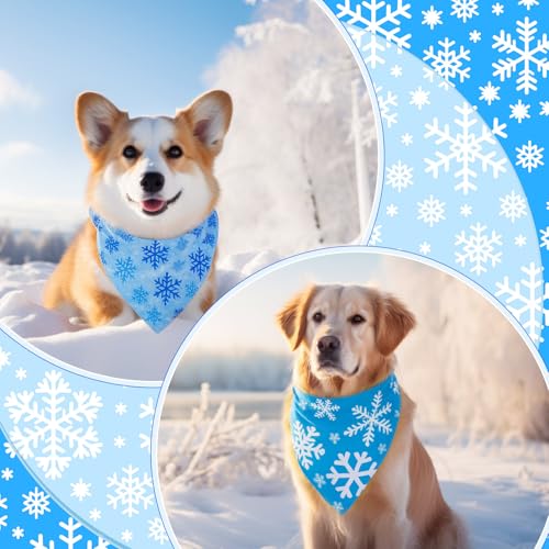 50 Pcs Winter Dog Bandanas Bulk (Winter / 31.5 x 21.7 x 21.7")