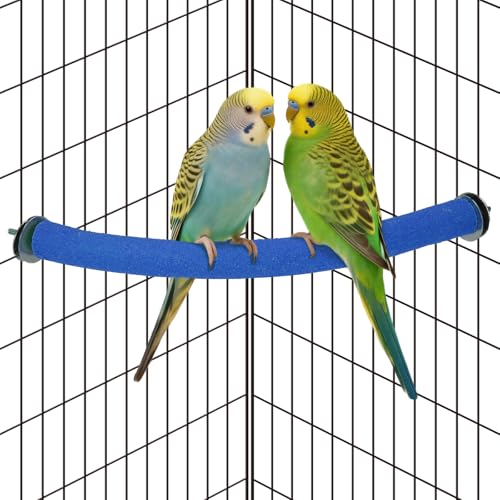 90 Degree Parrot Perch for Cage Corner (Small / Blue-corner-90)