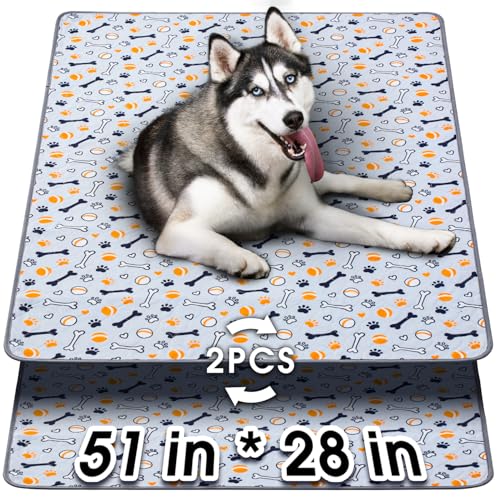 Washable Pee Pads for Dogs (Gray / 51 x 28")