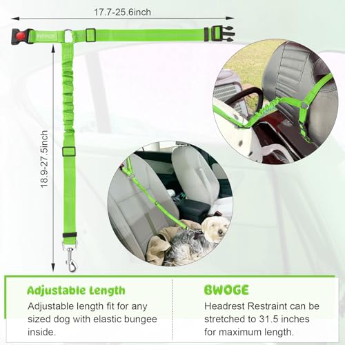 Dog Seat Belt for Car (Green)