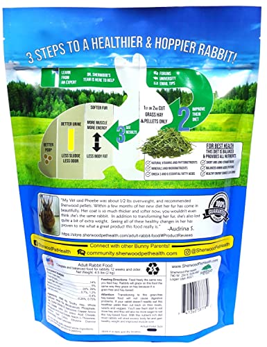Adult Rabbit Food Alfalfa Timothy Hay (4.5 Pound (Pack of 1))