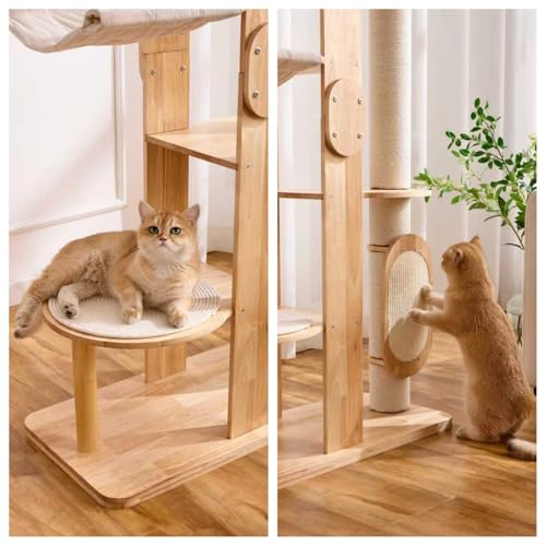 72 Inch Modern Cat Tree Tower Condo for Large Cat (Wood)