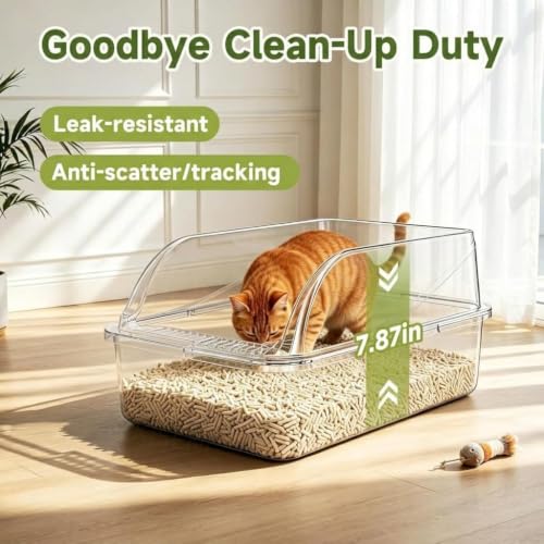 Stainless Steel Cat Litter Box (Grey L)