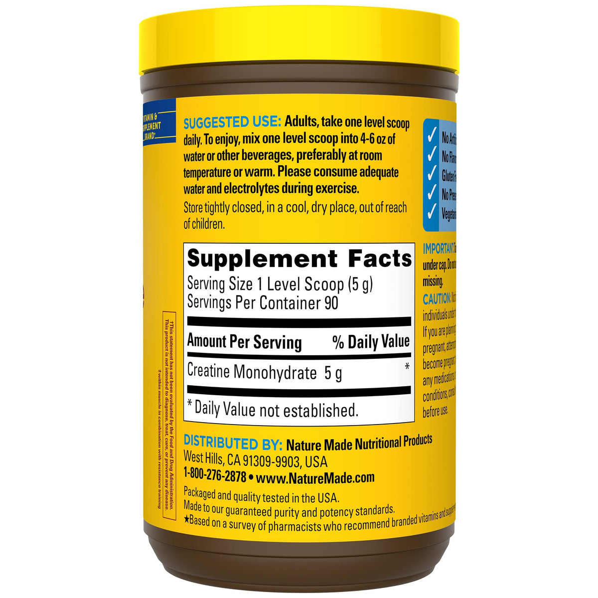 Micronized Creatine Monohydrate Powder 5g per Serving (15.8 Ounce (Pack of 1))