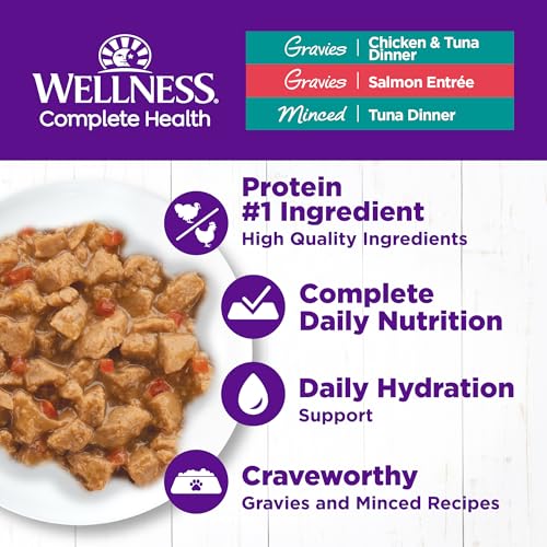 Complete Health Gravy and Minced Variety Pack Adult Canned Wet Cat Food (3 Ounce (Pack of 12))