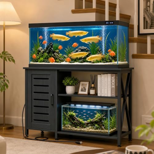 55 75 Gallon Fish Tank Stand (Black / 55-75 Gallon)