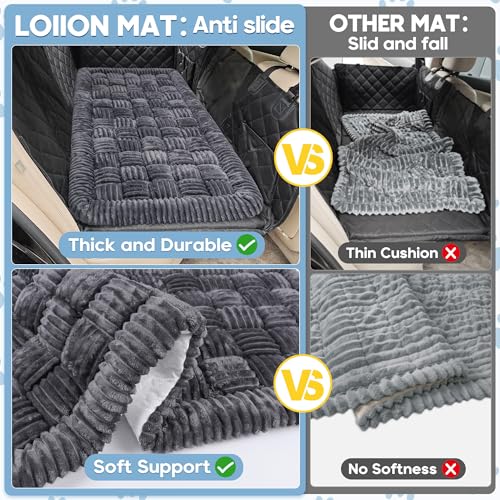 Dog Car Bed Mat Non (Gray / For Truck//Large SUVs（56"x28.7"))