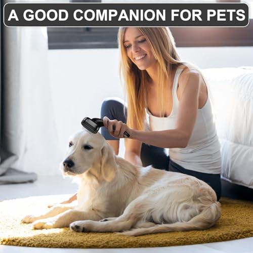 Self Cleaning Slicker Brush for Dog and Cat Shedding (Black)
