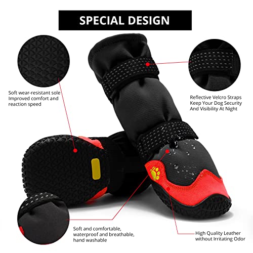 Dog Shoes for Hot Pavement Anti (Size 5: 2.36''x2.16''(L*W))