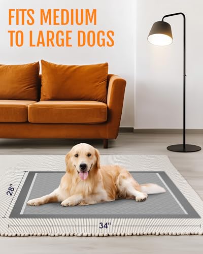 Charcoal Puppy Pads for Dogs (Black / 34" x 28" (50 Packs))