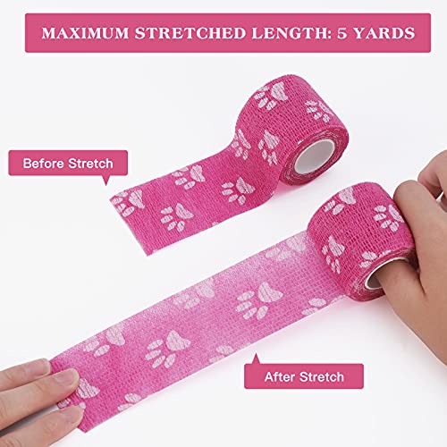 Vet Wrap Self Adhering Bandage Wrap Cohesive Bandage Multi (Mixed-1 6 Rolls)