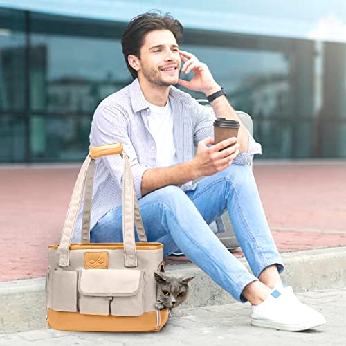 Dog Carrier Cat Carrier (Beige)