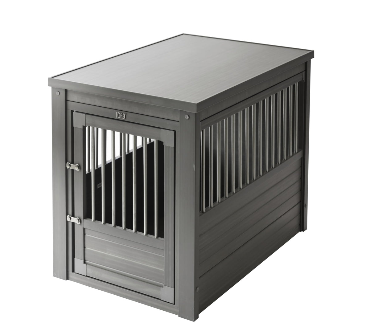 ECOFLEX® Large Furniture Style Dog Crate & End Table (Grey / 35.4"L x 24.0"W x 28.0"H)