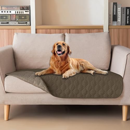 Waterproof Loveseat Cover (32x53 Inch (Pack of 1) / Dark Walnut/Light Walnut)