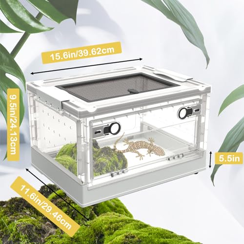Plastic Reptile Feeding Box with Wheels (【White】)