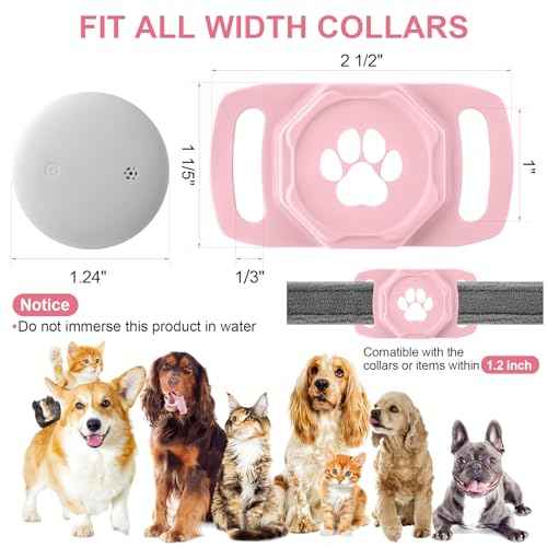 Smart Pet Tracker for Collar (Pink)