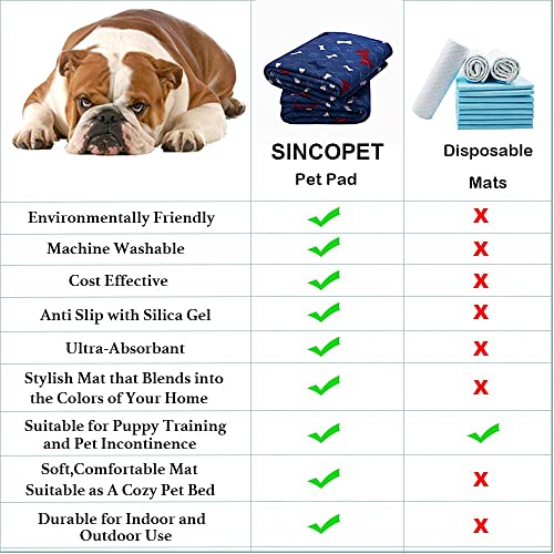 Washable Pee Pads for Dogs + Pet Grooming Gloves (72x72 Inch (Pack of 1))