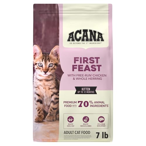 Dry Cat Food for Kittens First Feast Chicken and Fish 7lb Bag (7 Pound (Pack of 1))
