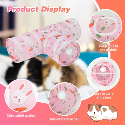 Guinea Pig Tunnel Hideout 3 (Pink)