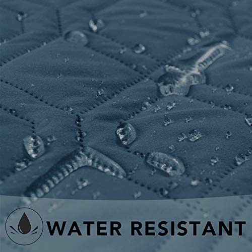Waterproof Dog Bed Cover Pet Blanket for Furniture Bed Couch Sofa Reversible (40x80 Inch (Pack of 1) / Navyblue+stoneblue)