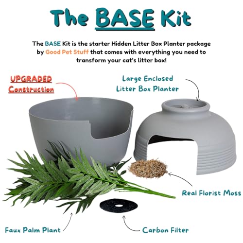 Original Hidden Litter Box Planter (Stone Gray)