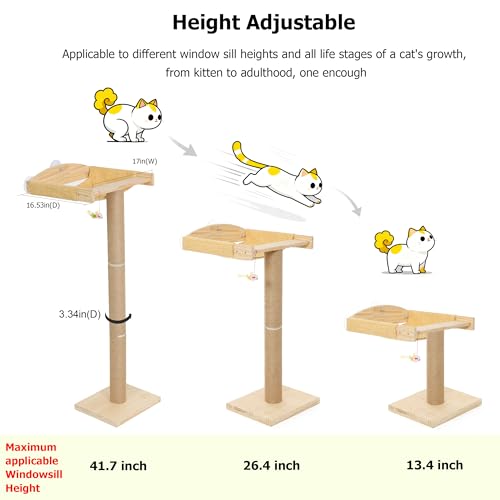 Cat Window Perch with Scratching Post (standard)