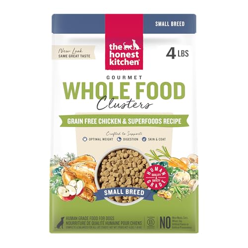 Whole Food Clusters Small Breed Grain Free Chicken Dry Dog Food (4 Pound (Pack of 1))