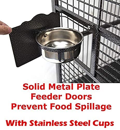 4 Size, XX-Large 40"x30"x72"H Castle PlayTop Parrot Cage for Large Macaws Cockatoos African Grey Amazon (40" x 30" x 72"H) (28.0"L x 22.0"W x 65.0"H)
