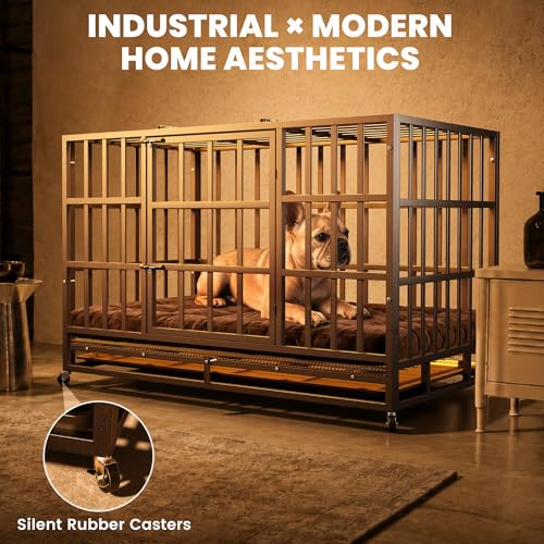 38 Inch Heavy Duty Dog Crate (Black / Small)