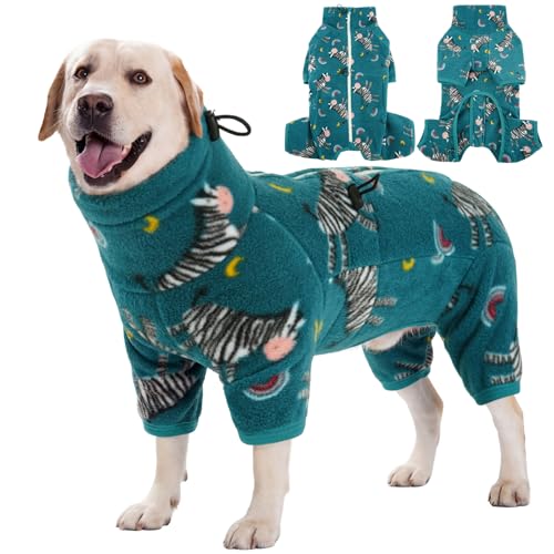 Dog Fleece Jacket Soft Fleece Pullover Pajamas (4XL / Zebra)