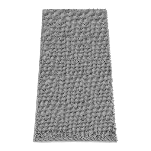 Absorbent Dog Door Mat for Muddy Paws (60"L x 24"W x 1" Th / Light Grey)