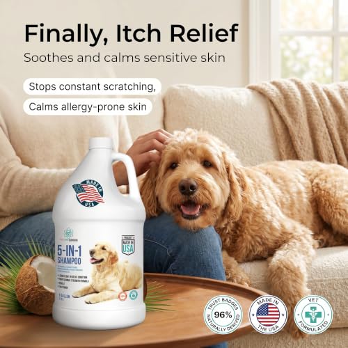 1 Gallon 5 in 1 Dog Shampoo and Conditioners for Cleans (1 Gallon)