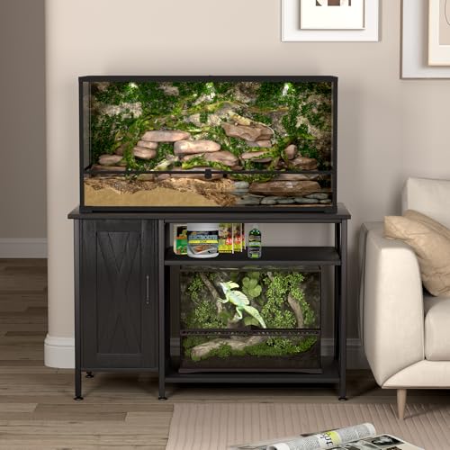 120 Gallon Reptile Tank Stand (48x24"-40-120 Gallon / Black)