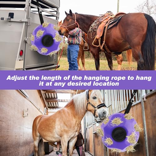 15.75" Extra Large Slow Feed Hay Ball for Horses (Purple)