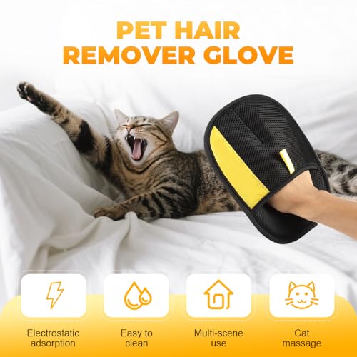 Pet Hair Removal Glove for Cats & Dogs (2PCS)