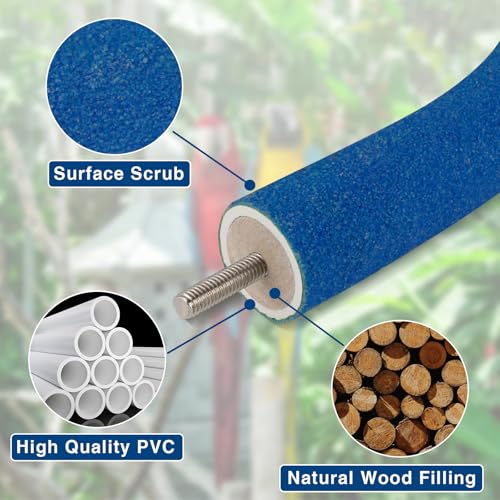 U Shaped Large Parrot Perch (X-Large / Blue)