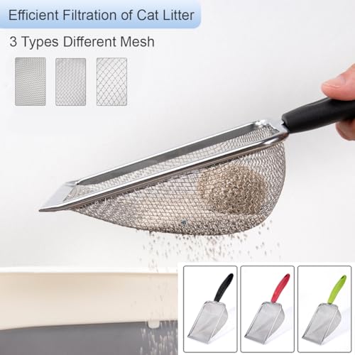 3PCS Cat Litter Scoop (3 / Black-Green-Red)